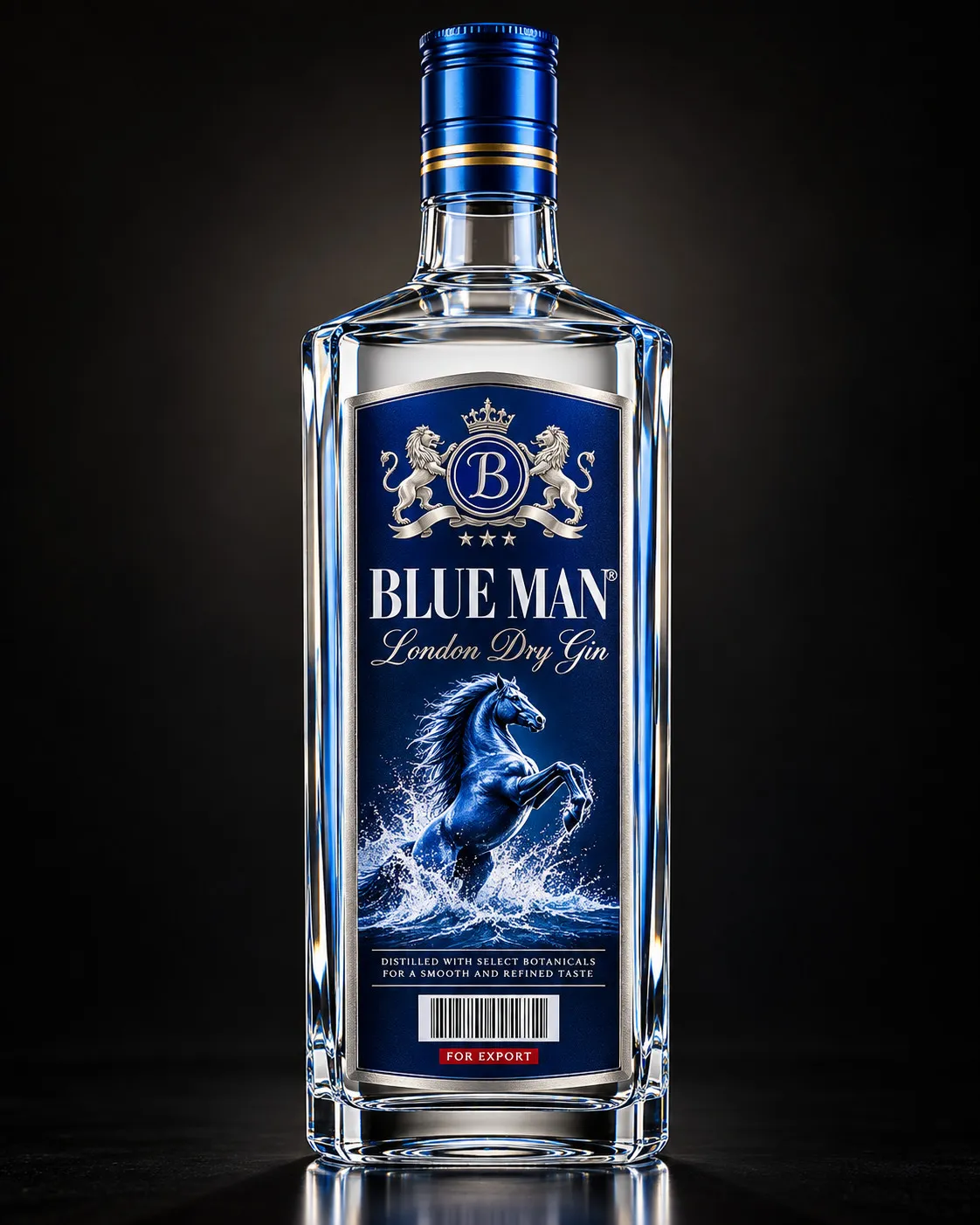 Blue Man London Dry Gin bottle